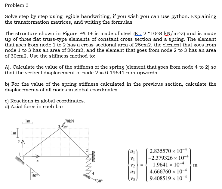 Problem 3 Solve step by step using legible