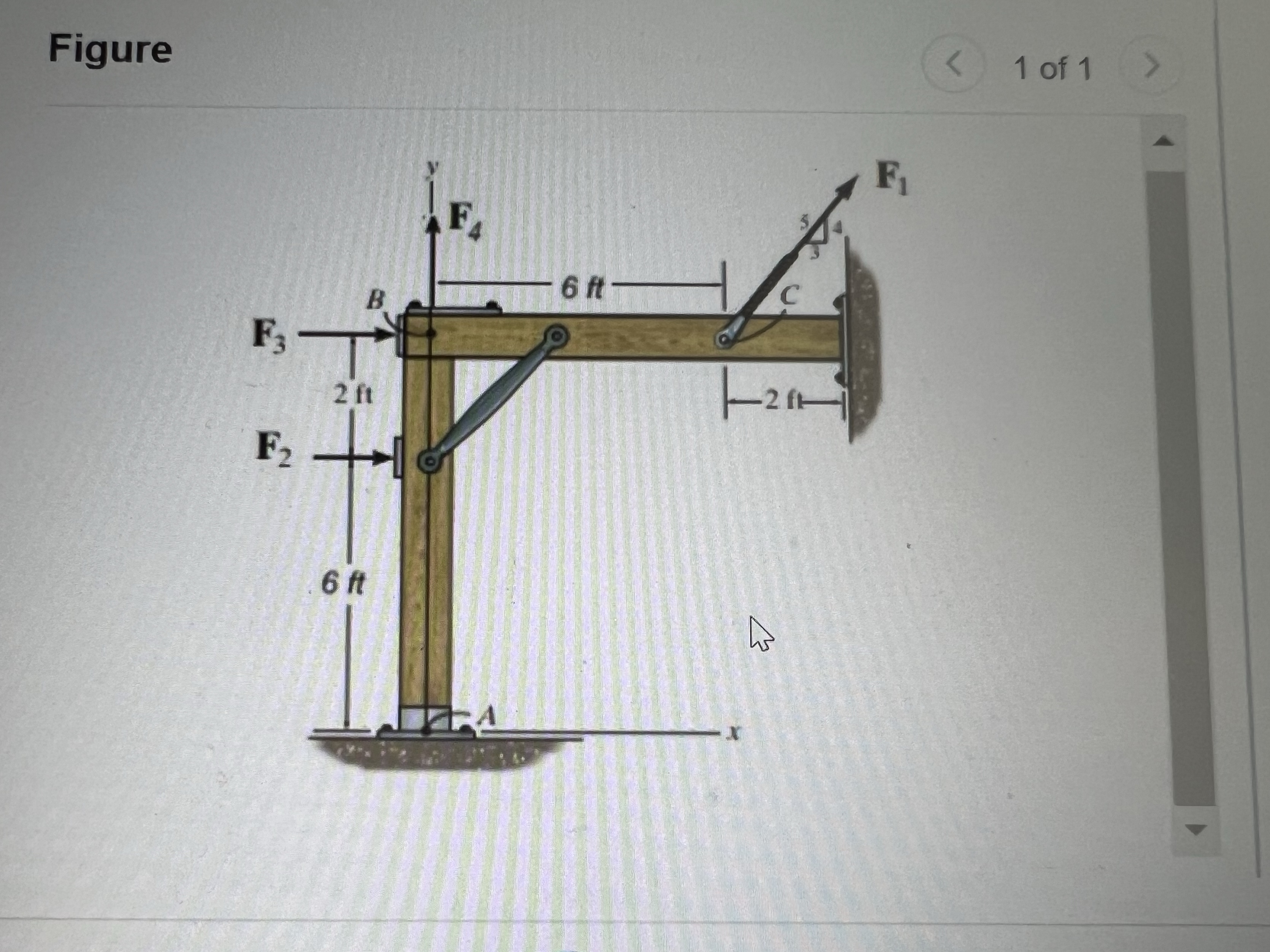 Question 2 Replace the force system acting on the