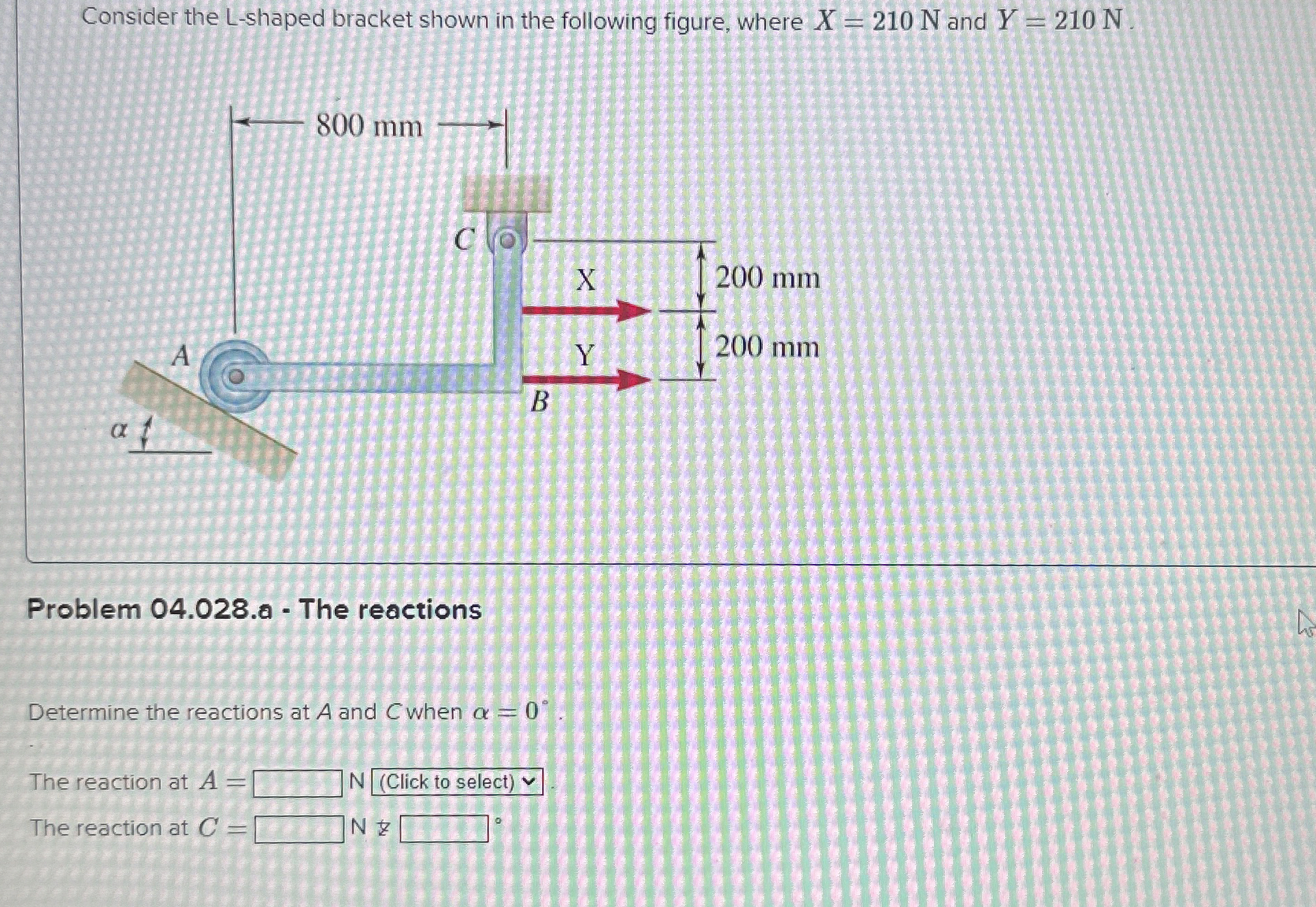 Consider the L - shaped bracket shown in the