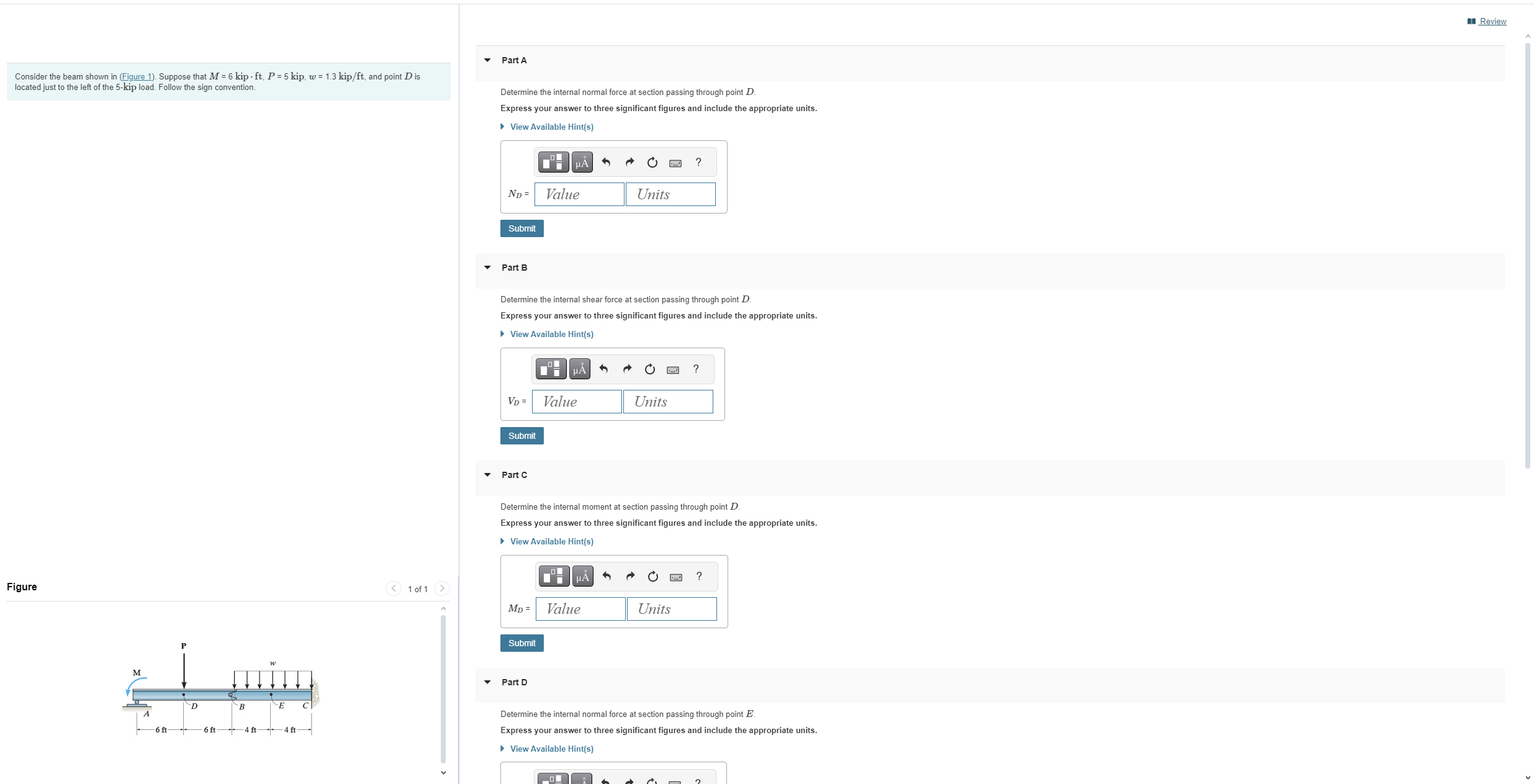 Consider the beam shown in ( Figure 1 ) . Suppose