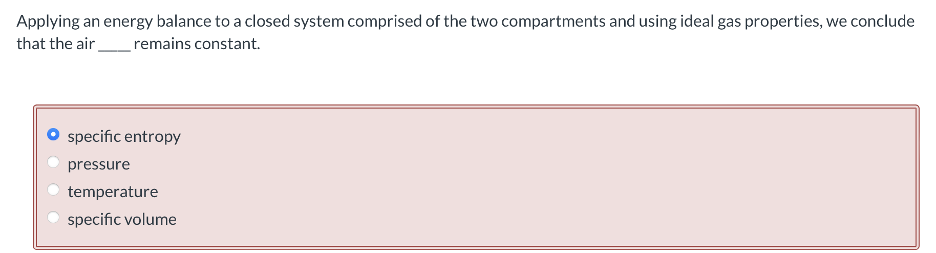 Applying an energy balance to a closed system