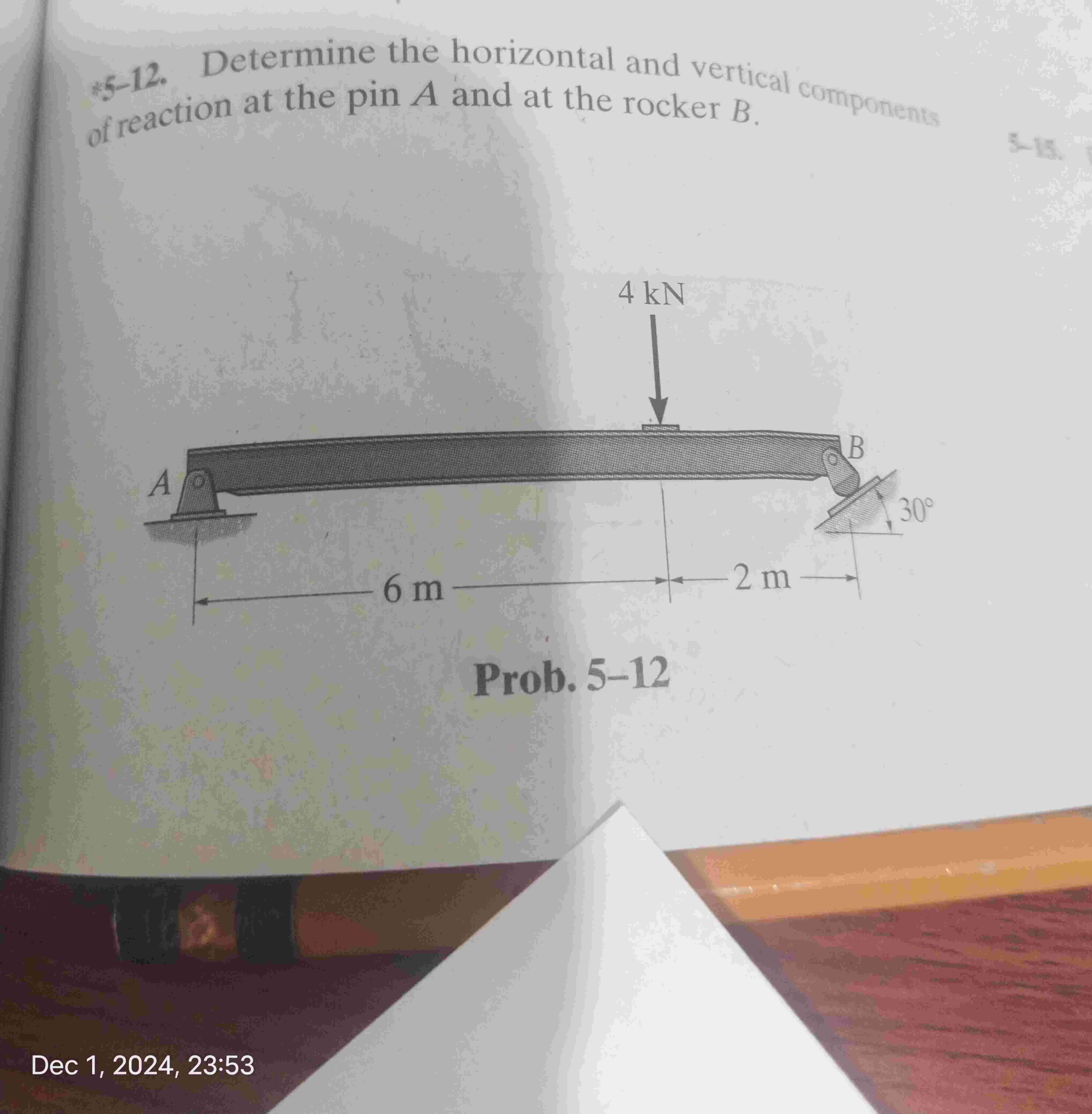 5 5 - 1 2 . Determine the horizontal and vertical