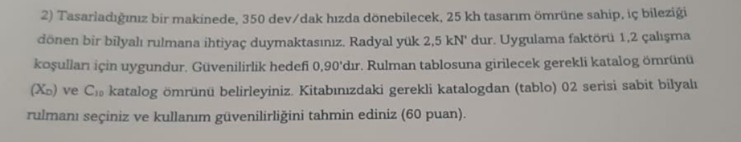 Tasarlad nz bir makinede, 3 5 0 d e v d a k h zda