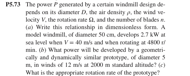 P 5 . 7 3 The power P generated by a certain