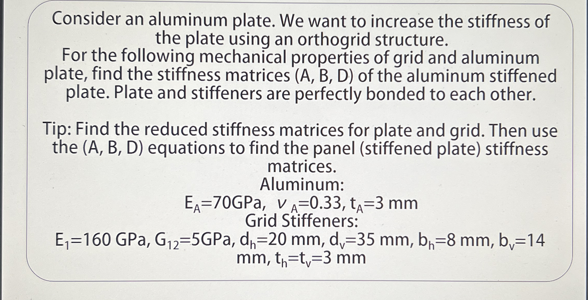 Consider an aluminum plate. We want to increase