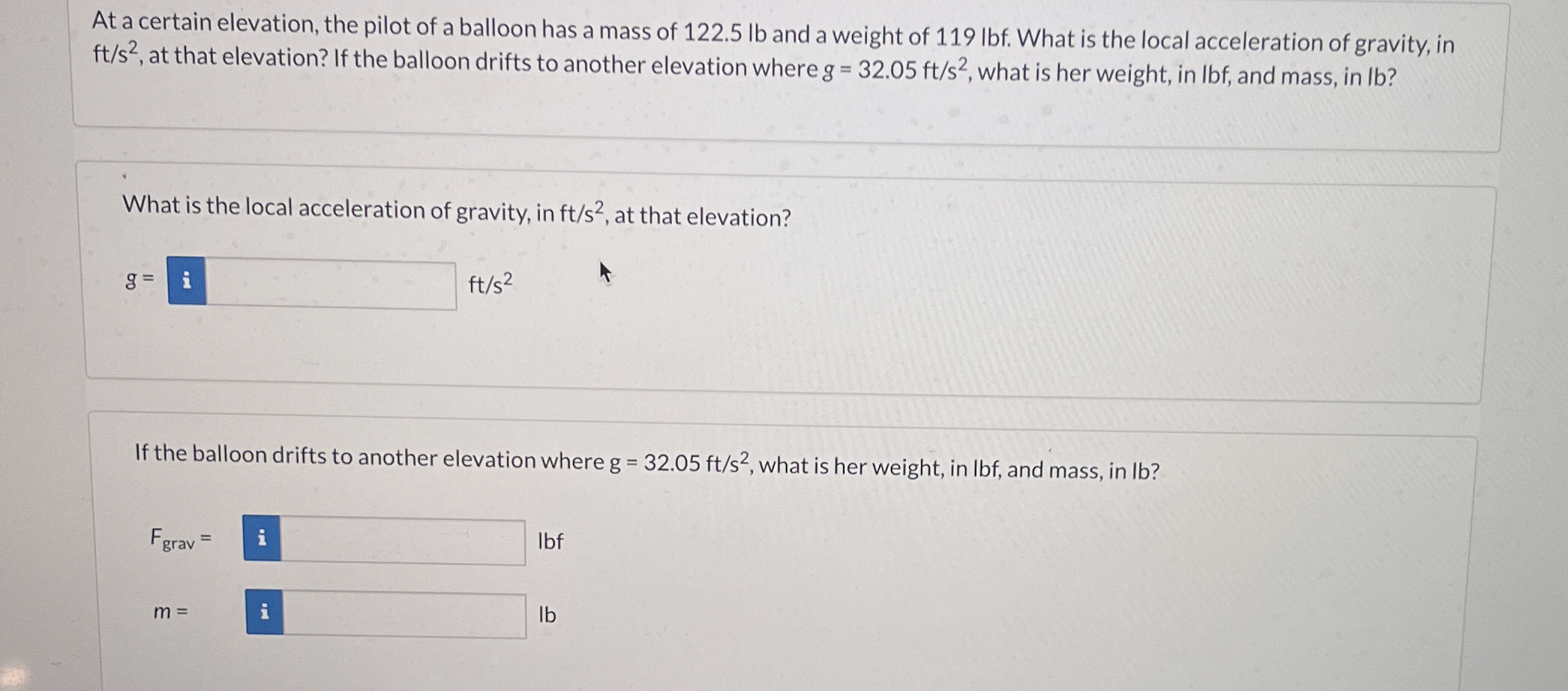 At a certain elevation, the pilot of a balloon