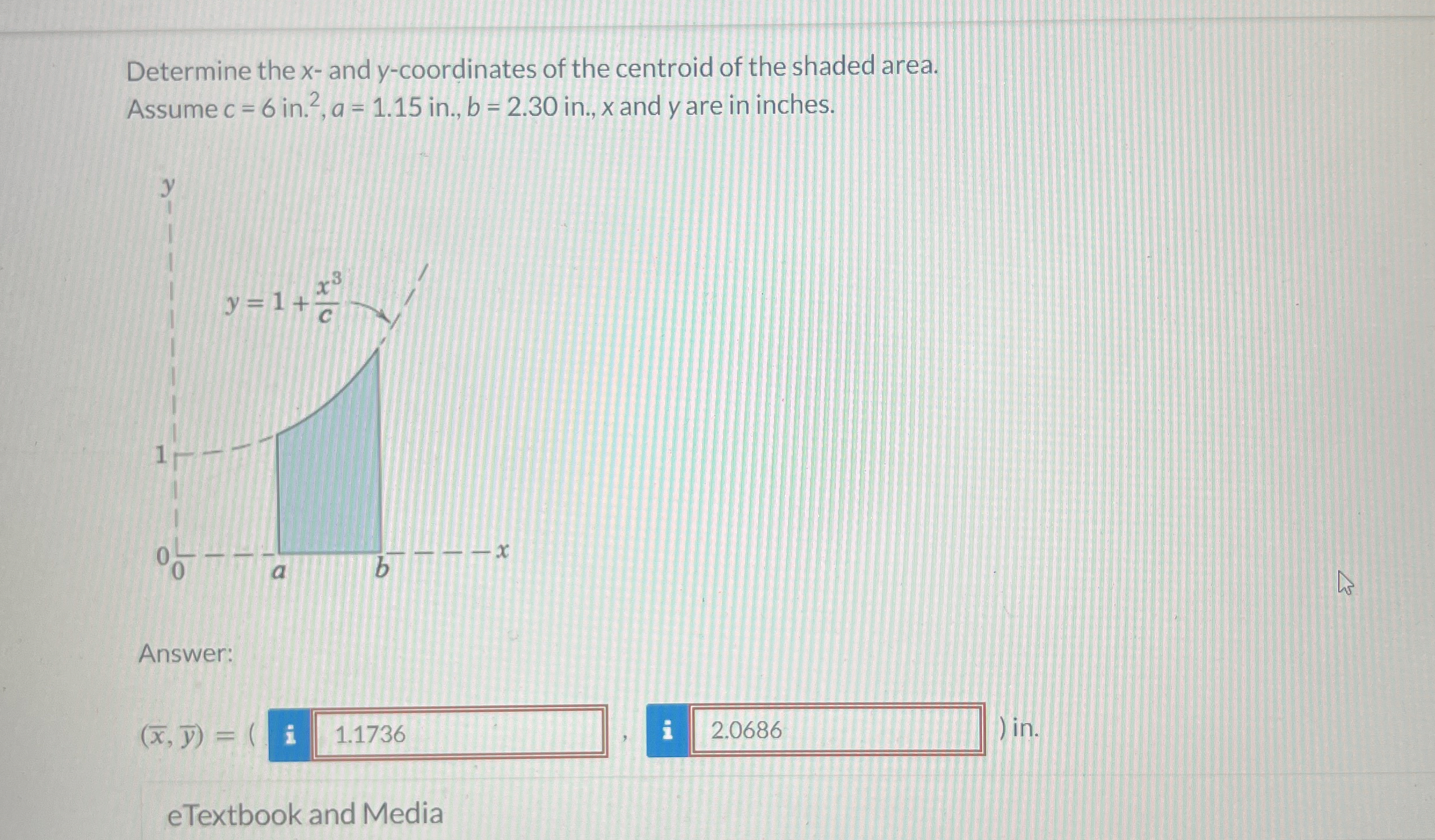 Determine the x - and y - coordinates of the