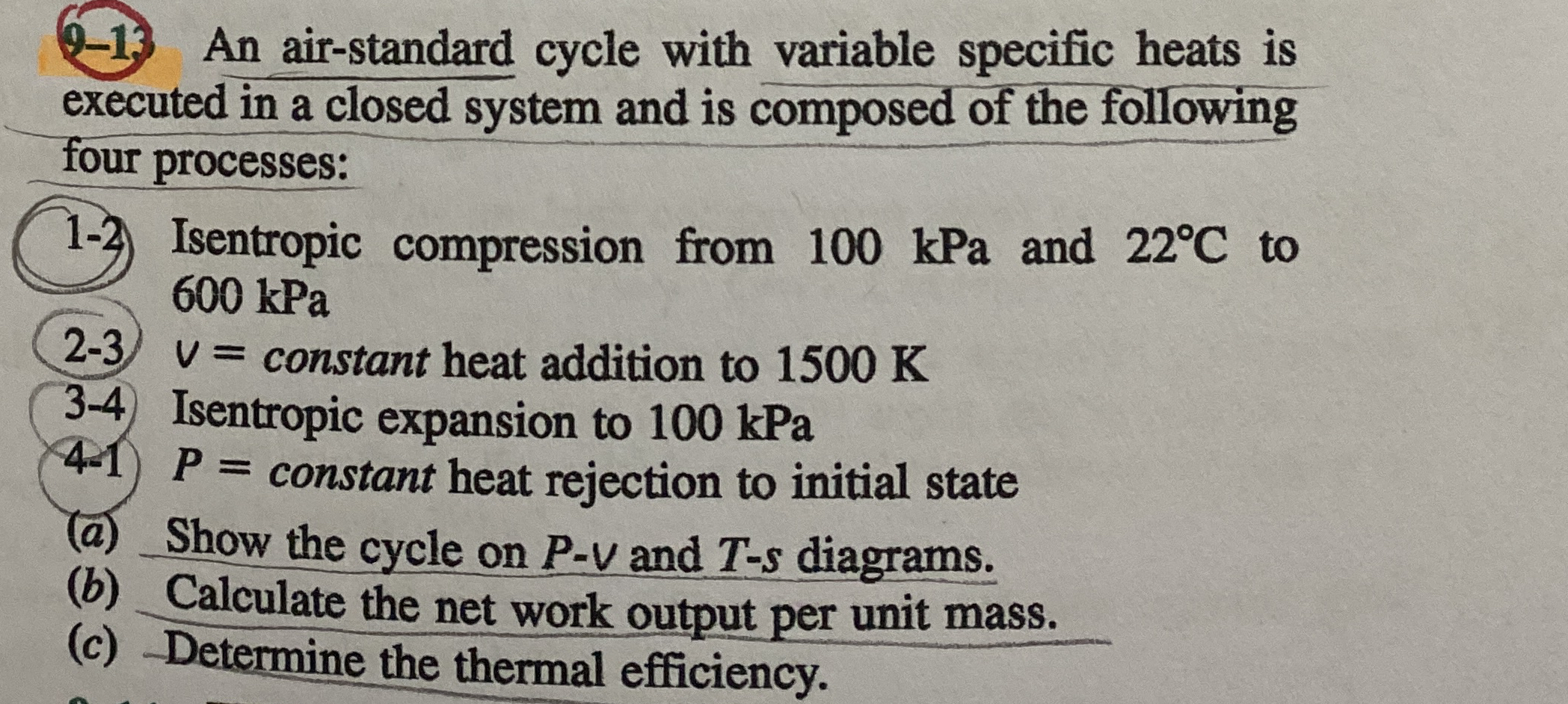( 2 1 3 An air - standard cycle with variable
