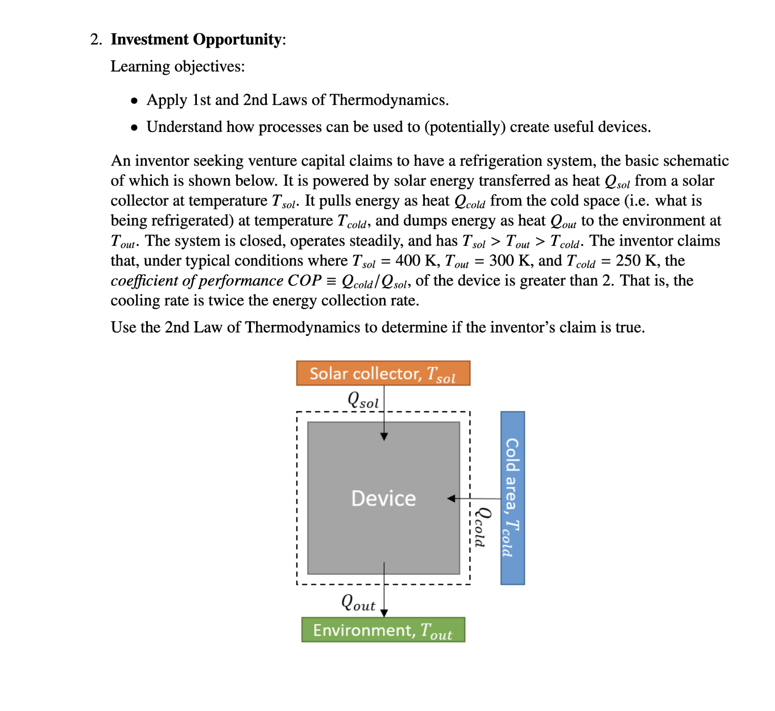 Investment Opportunity: Learning objectives: