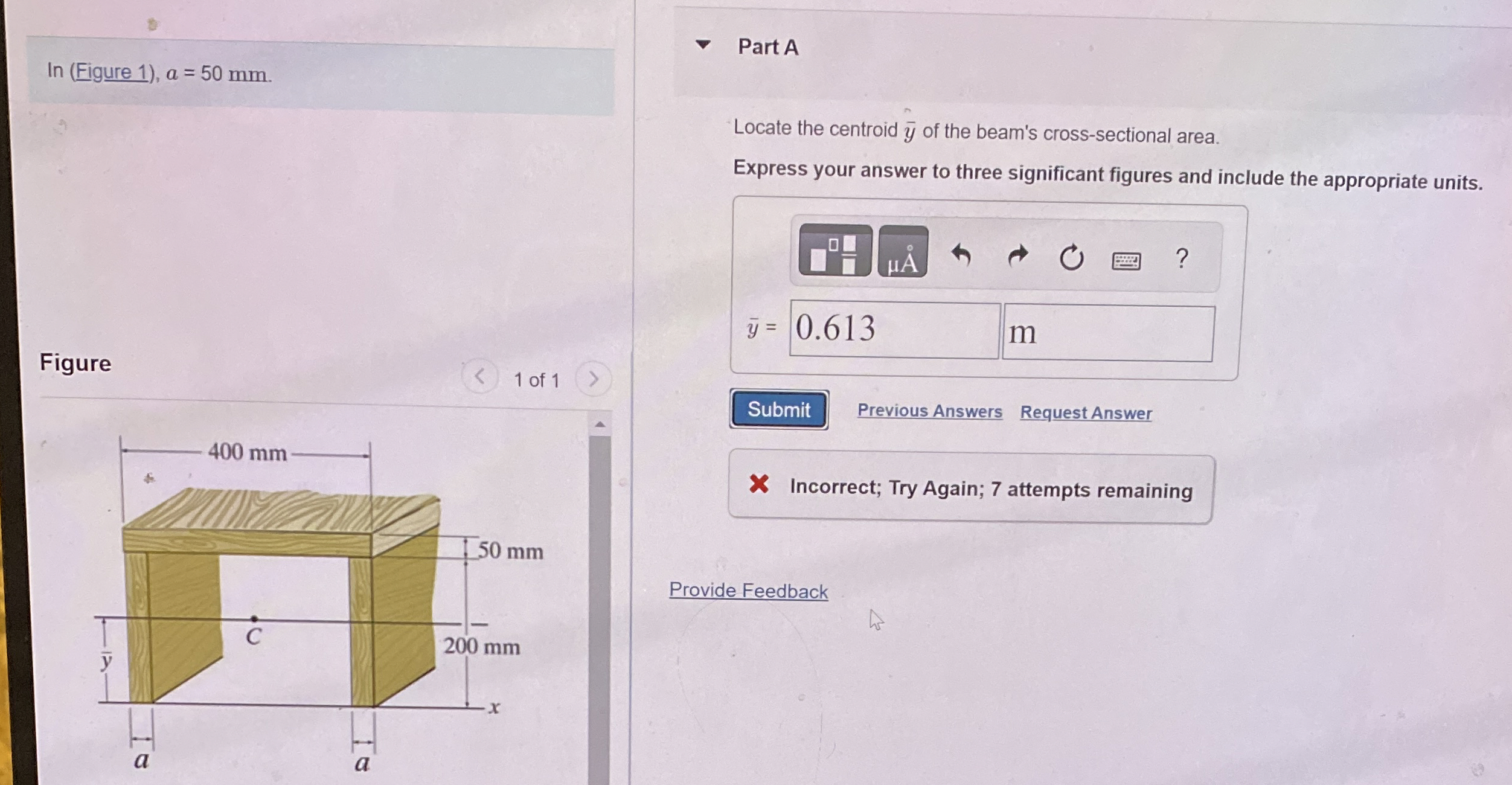 l n ( Figure 1 ) , a = 5 0 m m . Figure 1 of 1