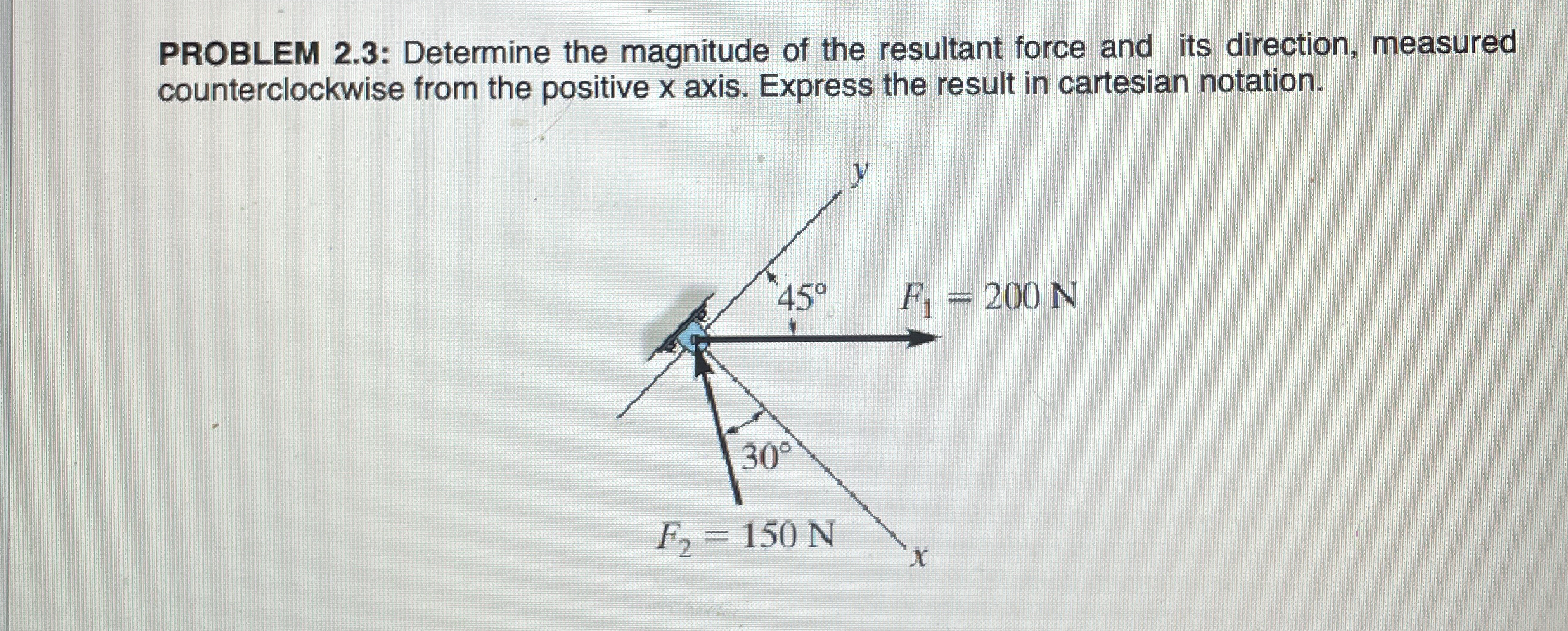PROBLEM 2 . 3 : Determine the magnitude of the