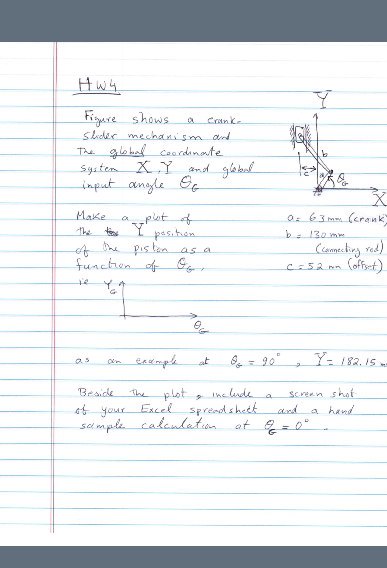 Hw 4 Figure shows a crankSlider mechanism and the