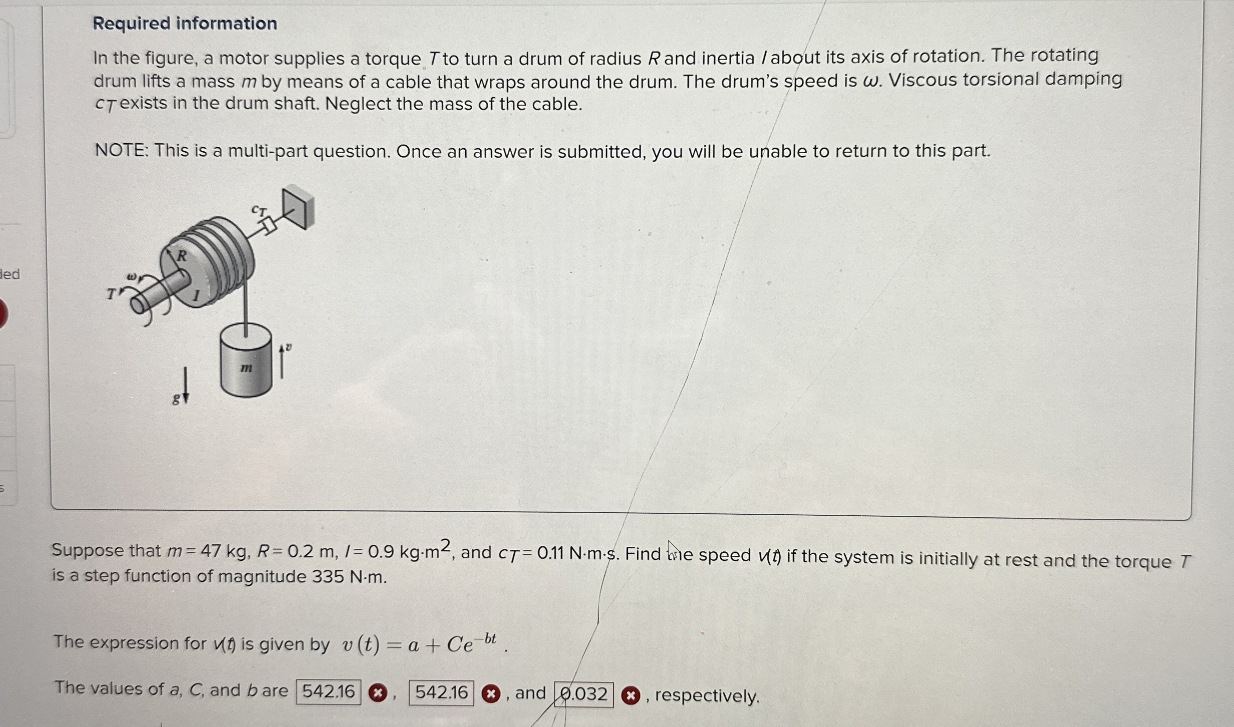 Required information In the figure, a motor