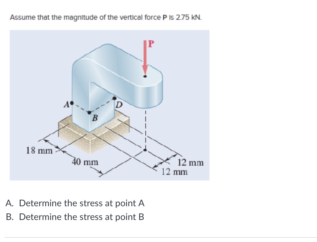 Assume that the magnitude of the vertical force P