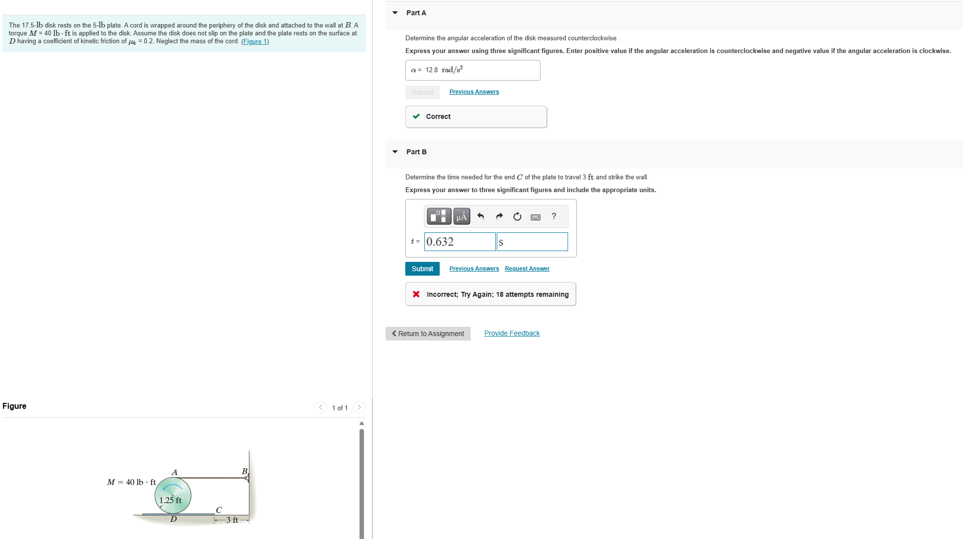 The \ ( 1 7 . 5 - \ mathrm { lb } \ ) disk rests