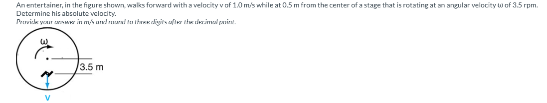 An entertainer, in the figure shown, walks