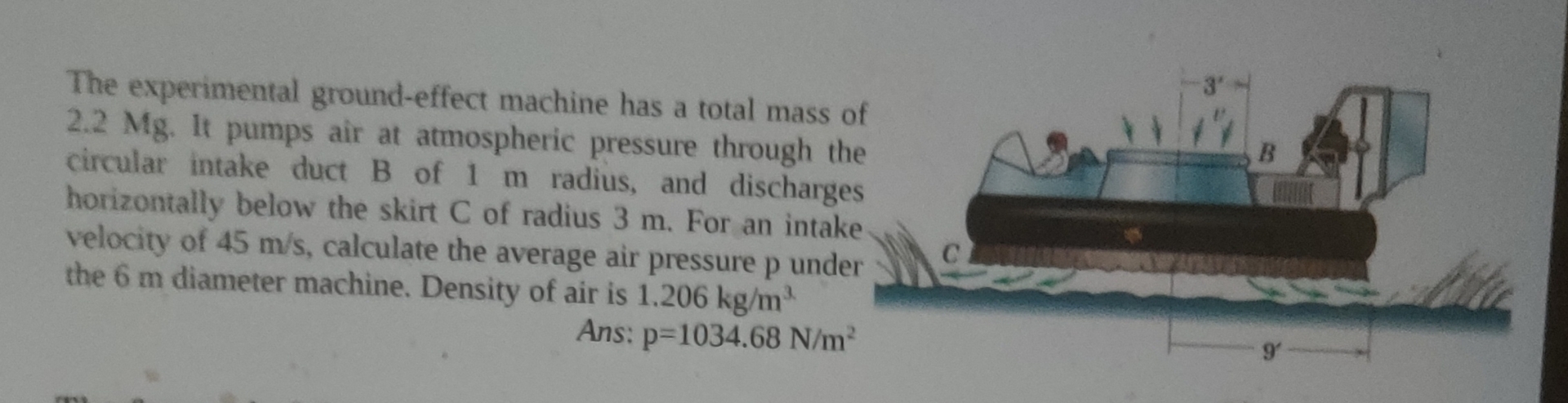 The experimental ground - effect machine has a