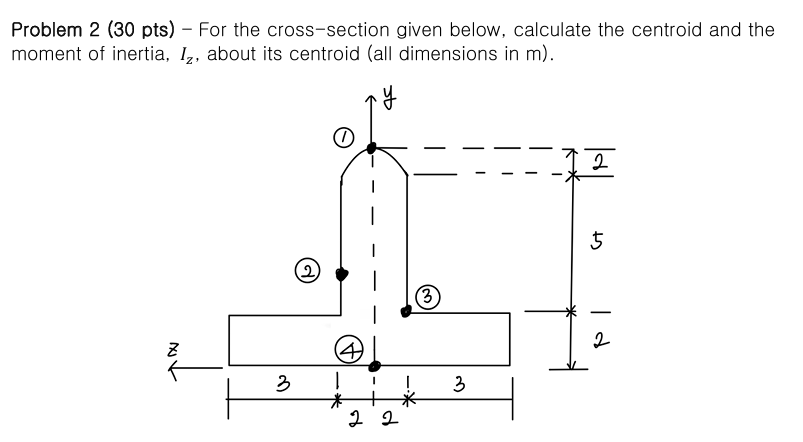 Problem 2 ( 3 0 pts ) - For the cross - section