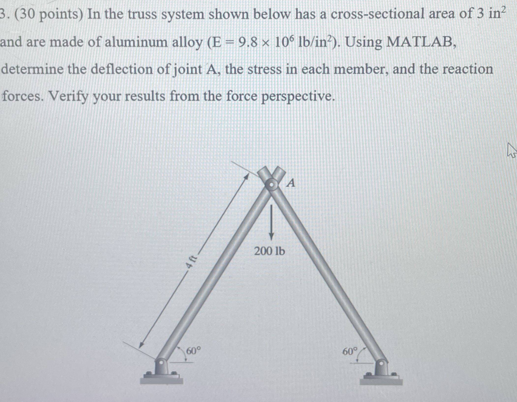 ( 3 0 points ) In the truss system shown below