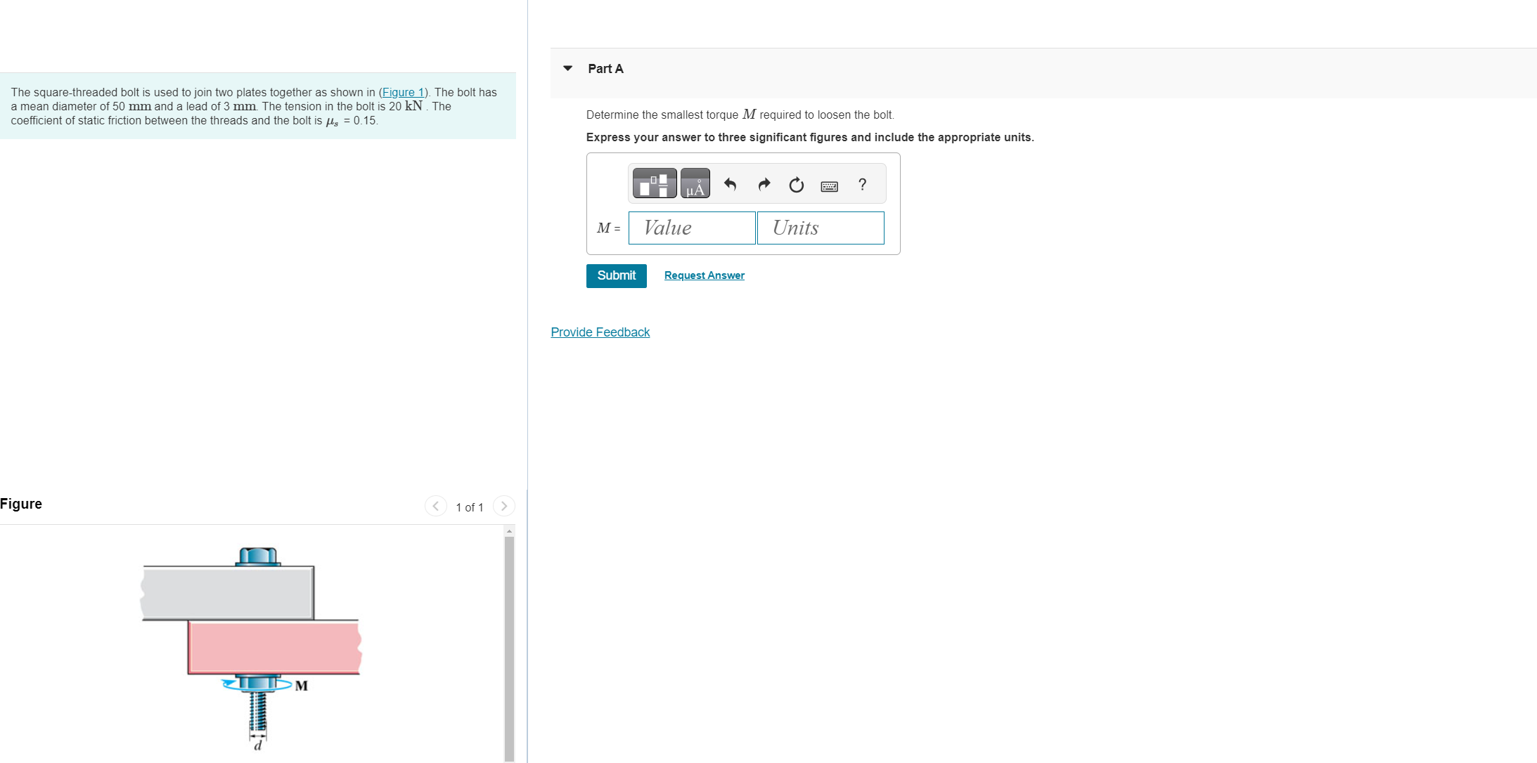 The square - threaded bolt is used to join two
