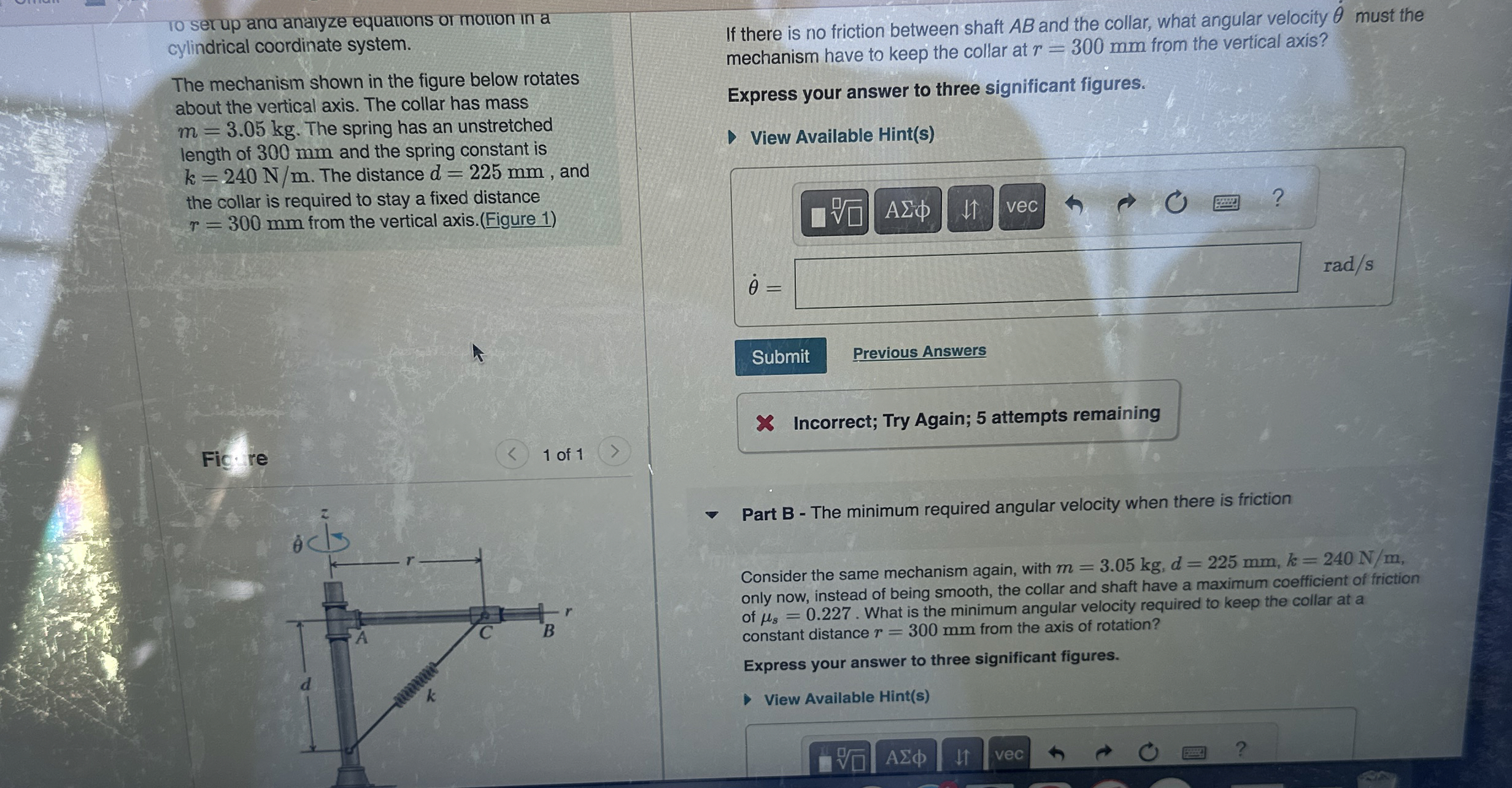 1 0 serup ana analyze equations or motion in a