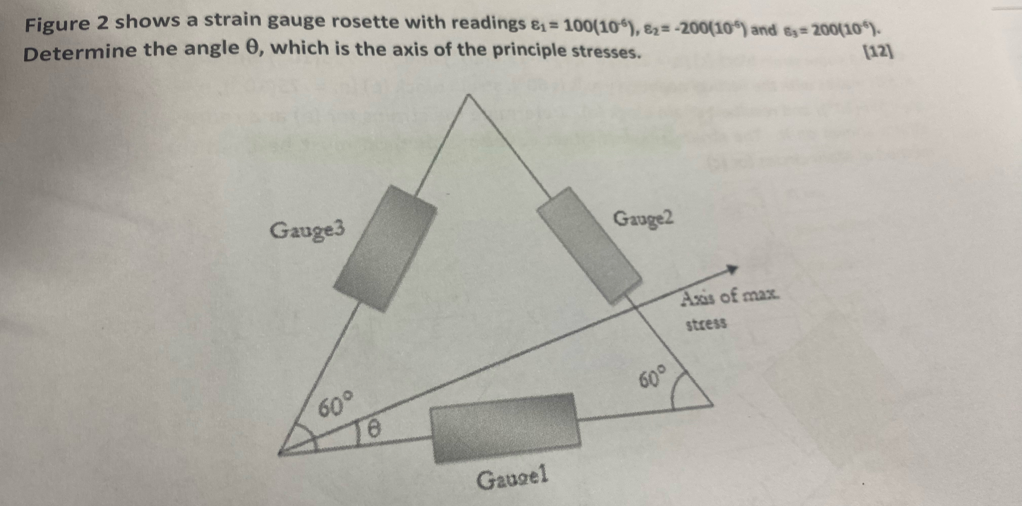 No Figure 2 shows a strain gauge rosette with