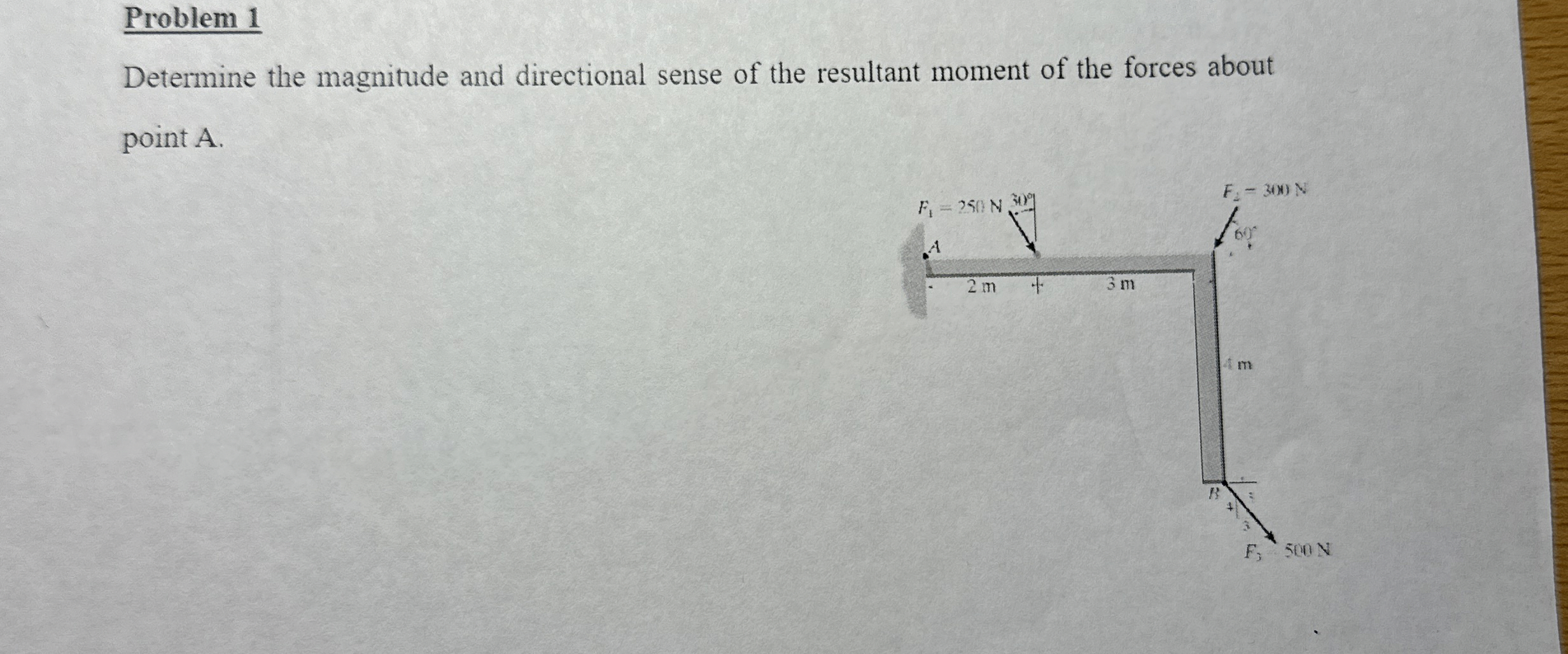 Problem 1 Determine the magnitude and directional
