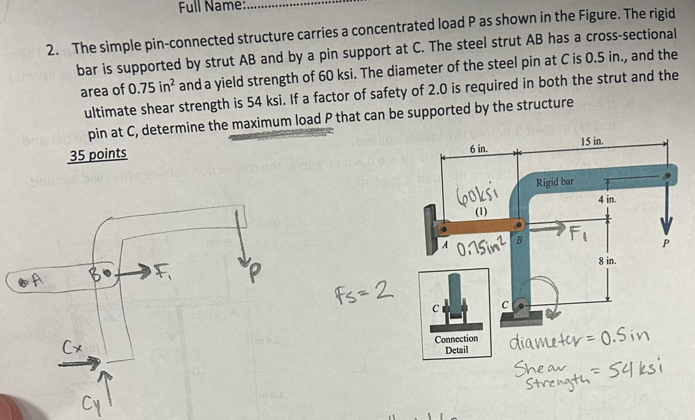 Full Name: The simple pin - connected structure