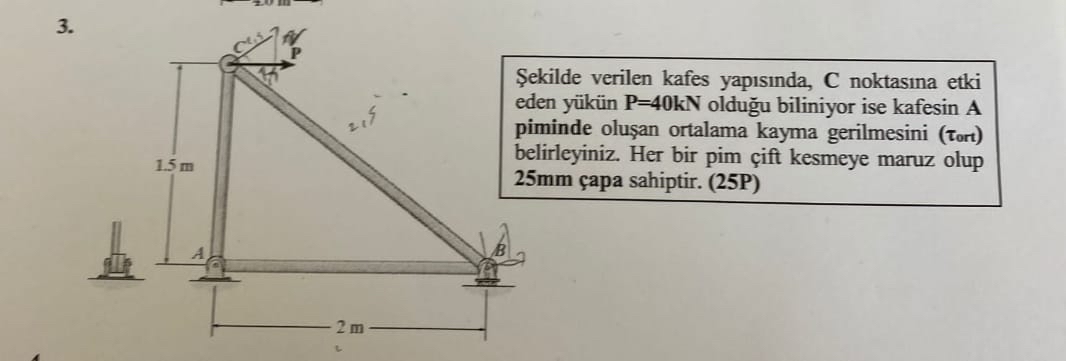 ekilde verilen kafes yap s nda , C noktas na etki