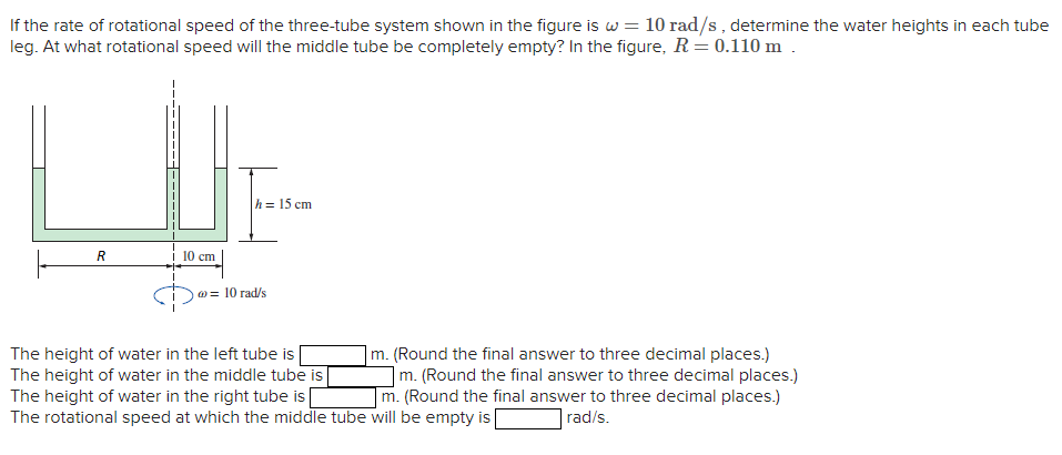 If the rate of rotational speed of the three -