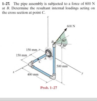 1 - 2 7 . The pipe assembly is subjected to a