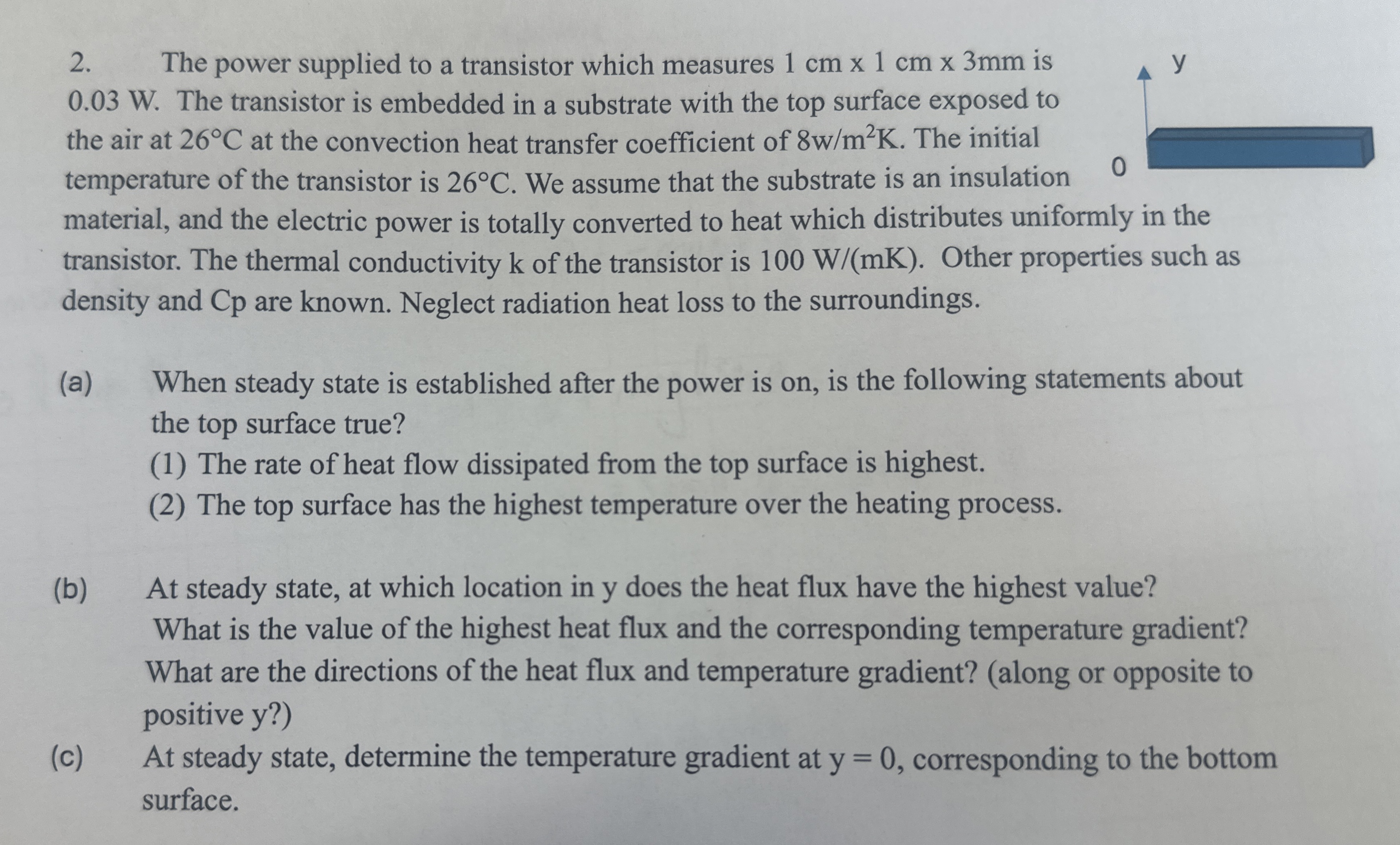 The power supplied to a transistor which measures