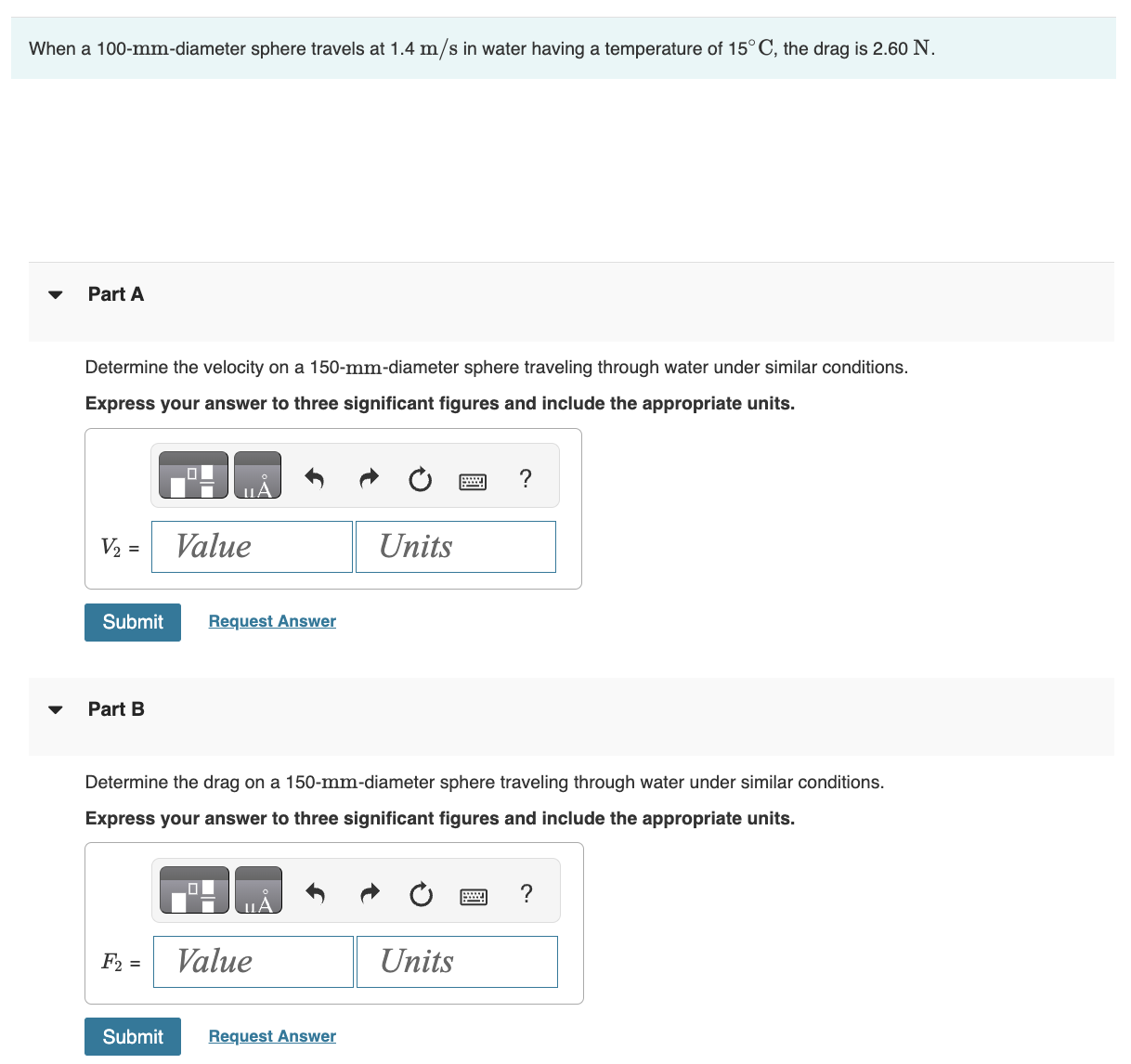 Part A Determine the velocity on a 1 5 0 - mm -