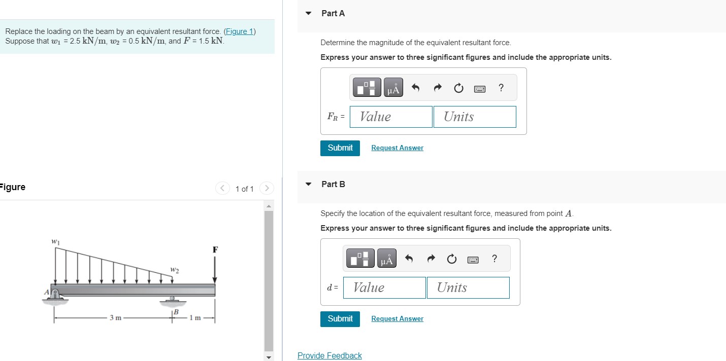 Replace the loading on the beam by an equivalent