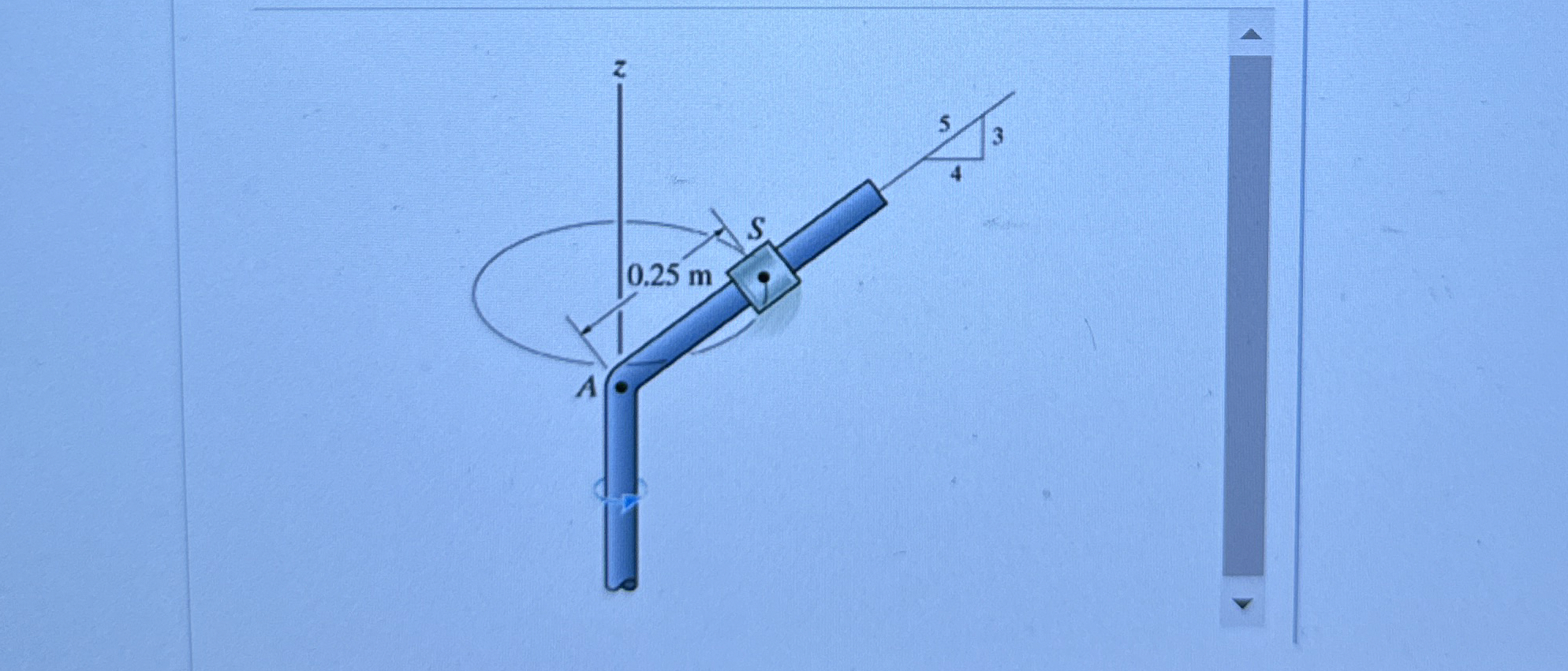 The 2 - kg spool S fits loosely on the inclined