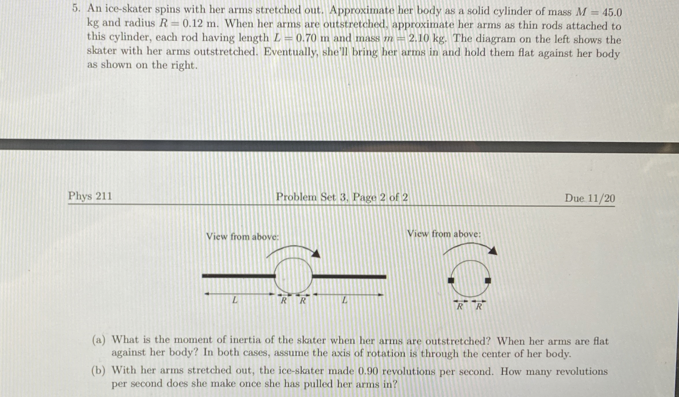 An ice - skater spins with her arms stretched
