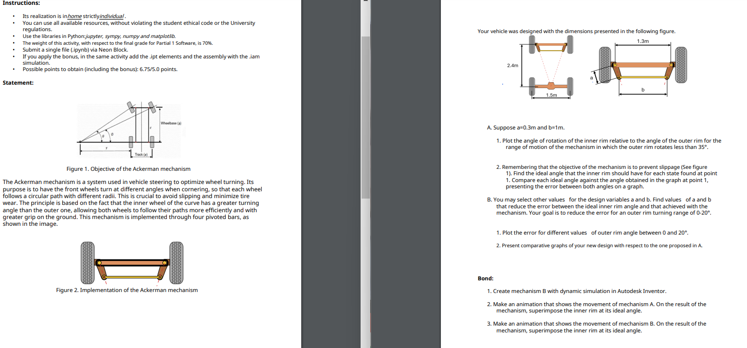 A . Suppose a = 0 . 3 m and b = 1 m . Plot the