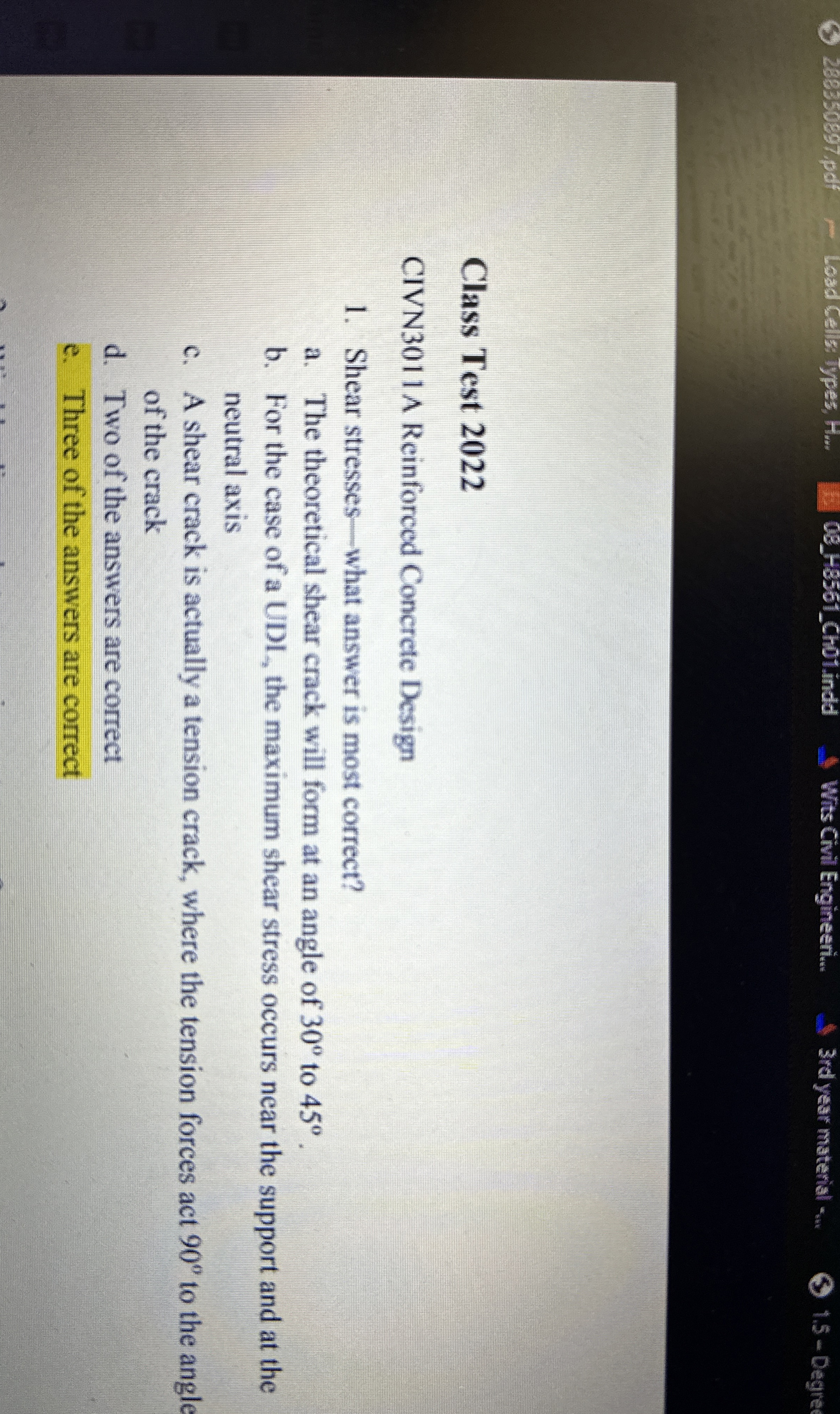 PClass Test 2 0 2 2 CIVN 3 0 1 1 A Reinforced