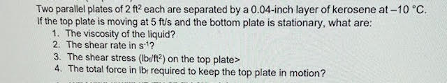 Two parallel plates of 2 f t 2 each are separated
