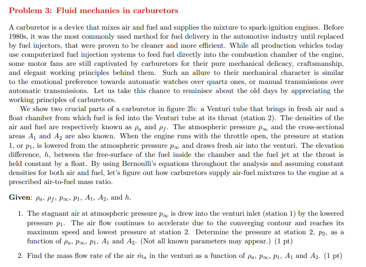Useful formulas Bernoulli equation: p + 1 2 u 2 +