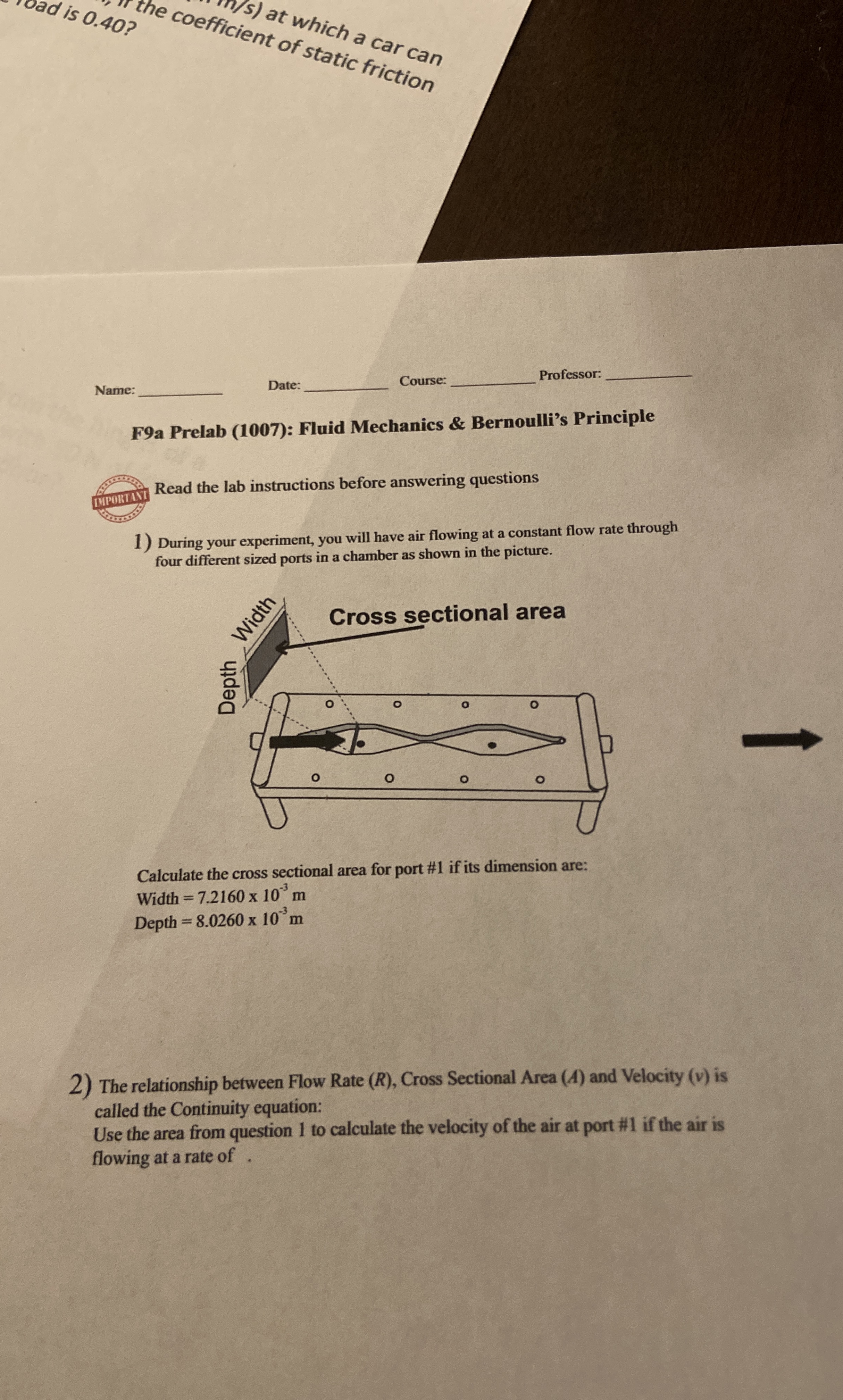 Steps for Prelab. F 9 a Prelab ( 1 0 0 7 ) :