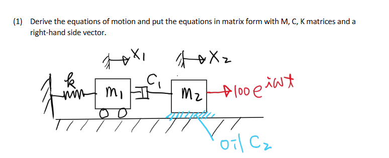 ( 1 ) Derive the equations of motion and put the