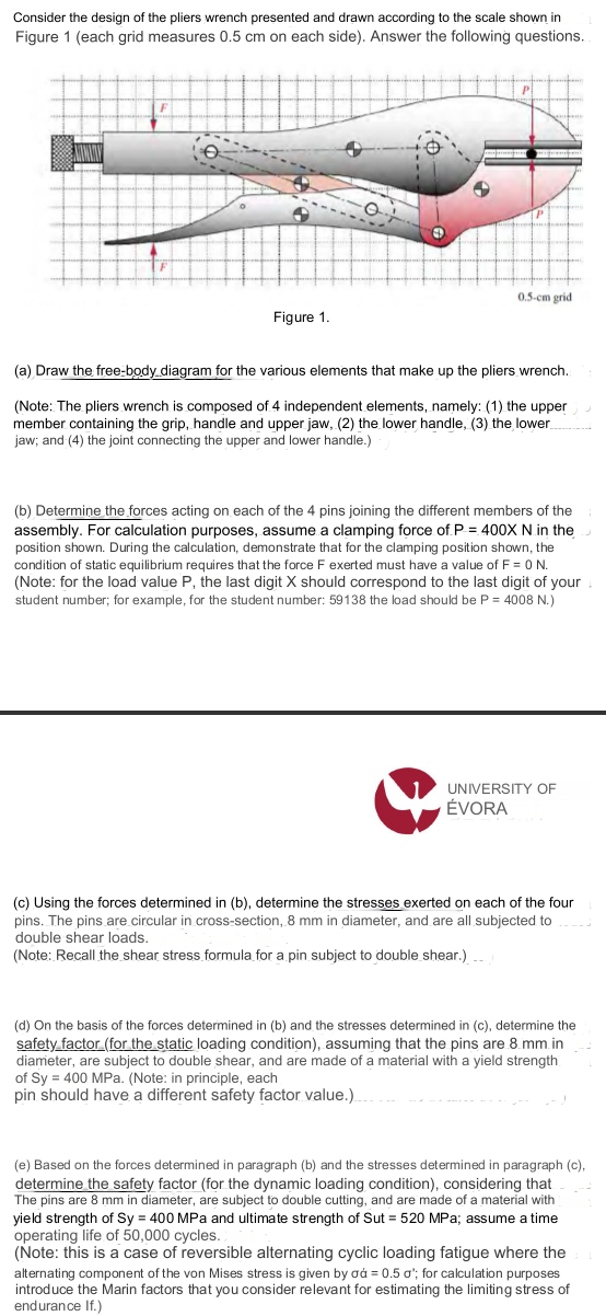 Consider the design of the pliers wrench