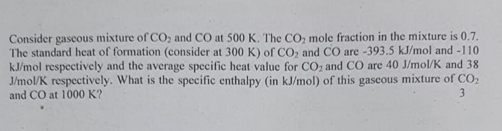 Consider gaseous mixture of C O 2 and CO at 5 0 0