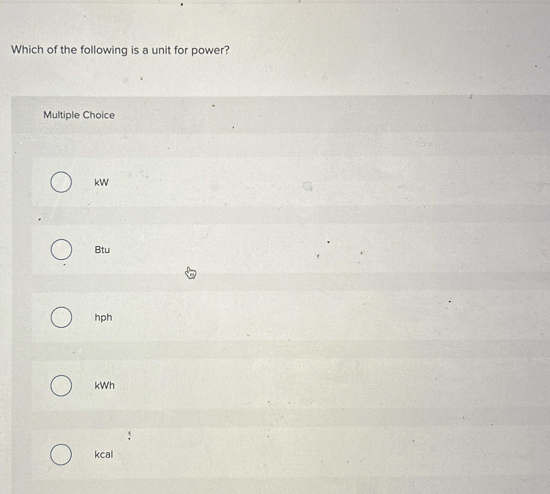 Which of the following is a unit for power?