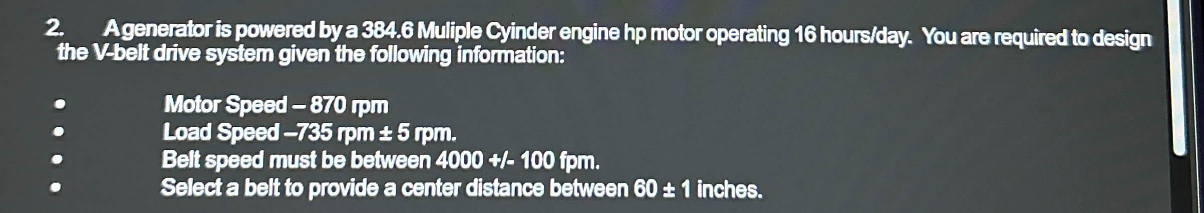 Agenerator is powered by a 3 8 4 . 6 Muliple
