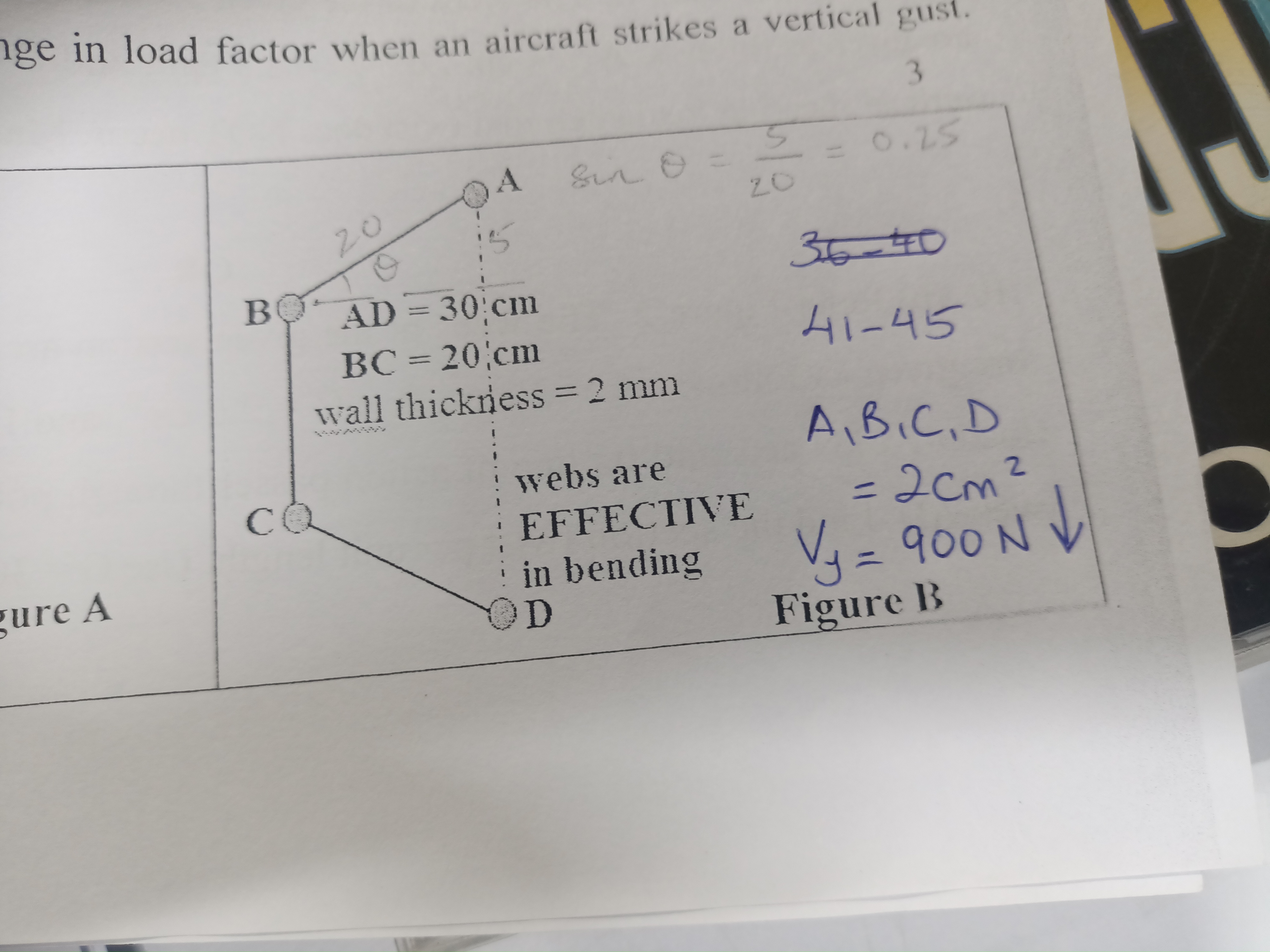 Determine the shear flow and find the shear centre