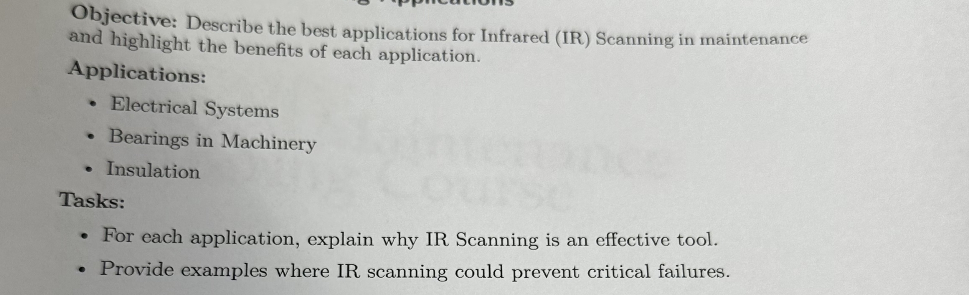 Objective: Describe the best applications for