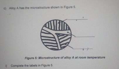 c ) Alloy A has the microstructure shown in