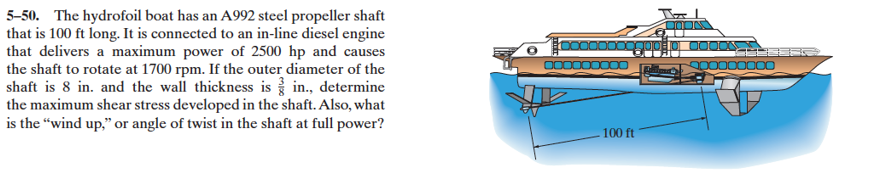 5 - 5 0 . The hydrofoil boat has an A 9 9 2 steel